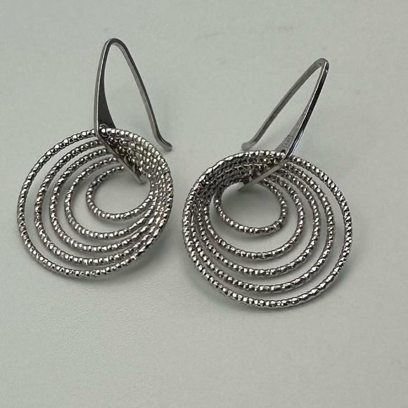 Italian 925 Sterling Silver Multi-Hoop Earrings – Diamond Cut - Picture 10 of 15